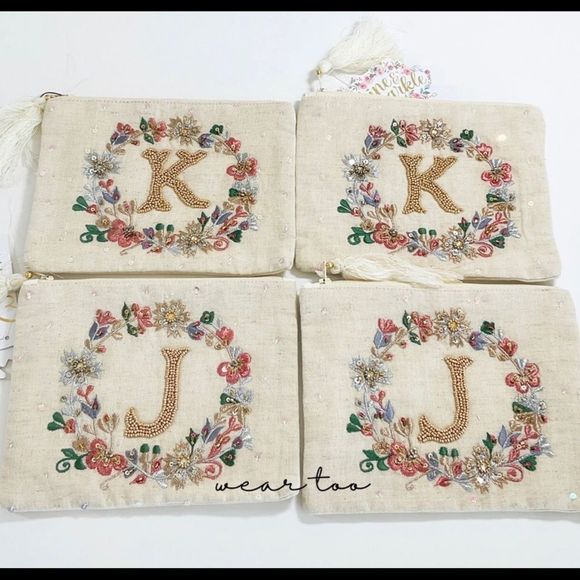 Boutique Vintage Boho Glamour Sequin Embroidered Monogrammed Bag with J,… - Picture 6 of 9